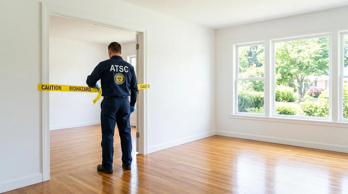 Certified biohazard cleanup crew performing Crime Scene Cleanup in Midland Park